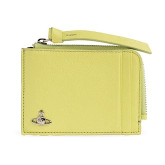 Vivienne Westwood Accessoires, Dames, Groen, ONE Size, Leer, Leren Kaarthouder