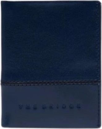 The Bridge Damiano Kaarthouder - Heren - Portefeuilles - Blauw - ONE Size - Leer - Accessoires