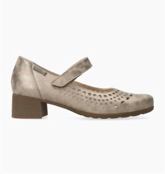 Mephisto Womens Gilia Hand Made Mary Jane Pumps In Dark Taupe