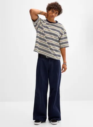 Vans Mens Authentic wide-leg pleated chinos Loose fit