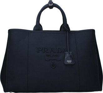 Prada mannens Handtassen Stof Blauw/Baltisch