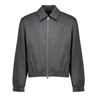 Ami Wool Padded Jacket - Heren - Bomber jackets - Grijs - L - Katoen - Jassen