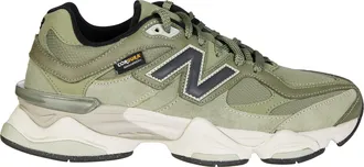 New Balance Layered Olive Green Sneakers With Chunky Sole And Signature Logo