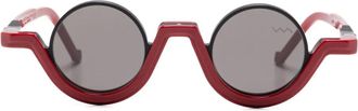 Vava Occhiali da sole con montatura curva - Rosso