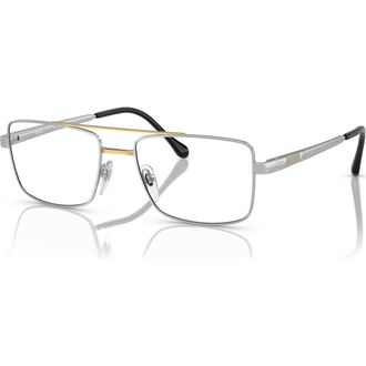 Sferoflex 56mm Square optical glasses in Silver at Nordstrom