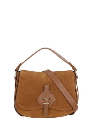 Coccinelle Elegant Suede Leather Shoulder Bag With Gold-Tone Hardware