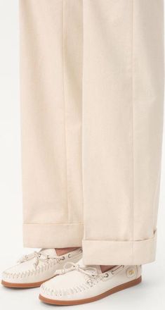 Valentino Garavani Scarpa Da Barca Palm Avenue In Bufalo Uomo AVORIO 40.5