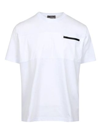 Herno T-shirt met ritszak en vlakken - Wit