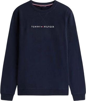 Tommy Hilfiger Logo Sweatshirt met Flex Technologie - Heren - Sweatshirts - Blauw - 2XL - Katoen - Hoodies & sweatvesten