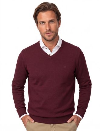 Casamoda Casa Moda Pima cotton pullover bordeaux effen