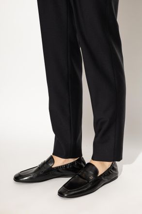 Dolce & Gabbana Leather Loafers, Mens, Black