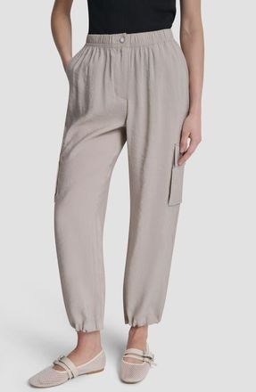 DKNY Sueded Fuji Cargo Pants in Pebble at Nordstrom, Size X-Small