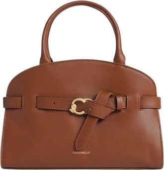 Coccinelle Sabine Handtas - Dames - Handtassen - Bruin - ONE Size - Katoen - Tassen