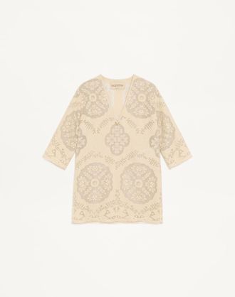 Valentino Short Dress In Floral Stamp Blanket Wo