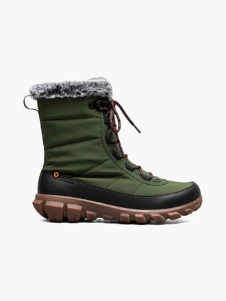 Bogs Womens Cedar Quilt Lace Waterproof Boots In Cargo