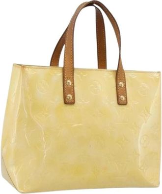 Louis Vuitton Pre-owned Vintage Patent Leather Hand Bag - Dames - Vintage Shopper - Beige - ONE Size - Leer - Vintage