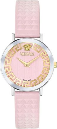 Versace Daedalus Watch - Dames - Horloges - Roze - ONE Size - Leer - Accessoires