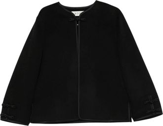 R&oacute;he Dubbelzijdig Pankou Jasje - Dames - Zomerjassen - Zwart - XS - Wol - Jassen