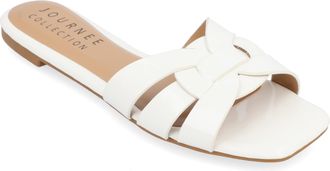 Journee Collection Women & apos;s Arrina Medium and Wide Width Flat Sandals