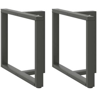 vidaXL Patas Para Mesa De Comedor En Forma De T (2 Unidades), Antracita, 90 X 35 X (72-73) Cm, Acero Vidaxl
