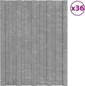 vidaXL Panel Para Tejado Acero Galvanizado Plata 36 Unidades 60x45 Cm Vidaxl