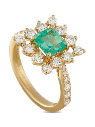 Luxury Bazaar diamond and emerald ring - Oro
