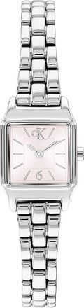 Calvin Klein Womens Square Monogram Bracelet Watch - Metallic
