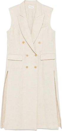 P.A.R.O.S.H. Cappotto in lino - Toni neutri