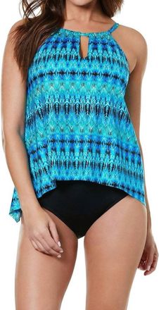 Miraclesuit Peephole Tankini Top In Cabana Chic