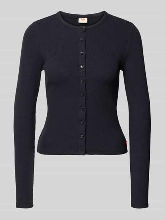 Levi's Slim Fit Strickjacke aus Baumwoll-Mix Modell RORY in Black, Gr&ouml;&szlig;e XS