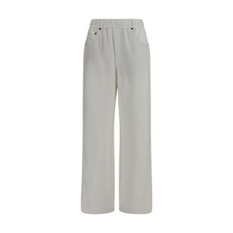 Brunello Cucinelli White Cotton Athletic Womens Pants