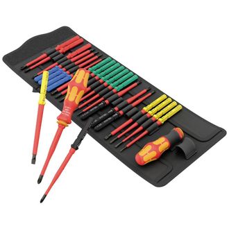 Wera 05006617001 Vde Cacciavite Porta Inserti 26 Parti Croce Phillips, Croce Pozidriv, Torx, Brugola Interna, Taglio - Wera