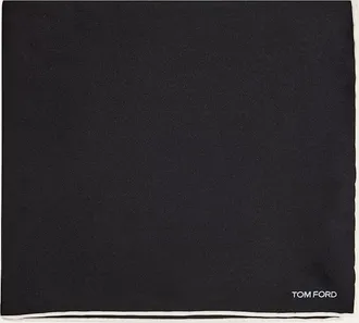 Tom Ford Mens Solid Classic Silk Pocket Square