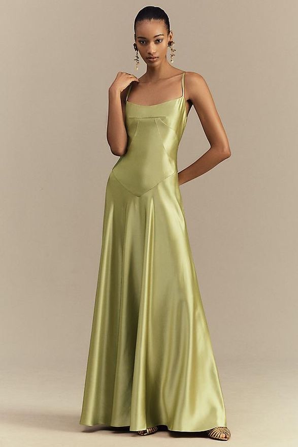 Emmy Satin Corset Maxi Dress