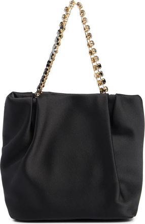 Dolce Vita Karol Rhinestone Strap Satin Handbag in Black at Nordstrom Rack