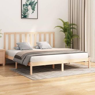 vidaXL Vidaxl - Estructura De Cama Sin Colch&oacute;n Madera Maciza De Pino 200x200 Cm
