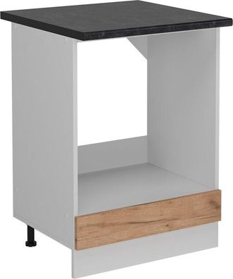 Vicco Armario Para Horno Empotrado R-line, Roble Dorado, 60 Cm Et Antracita