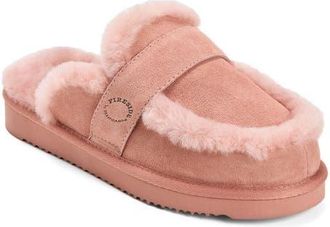 Dearfoams Fireside Richmond Genuine Shearling Scuff Slipper in Dusty Pink at Nordstrom, Size 11