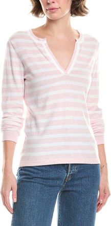 Forté Cashmere Split Neck Cashmere-Blend Sweater