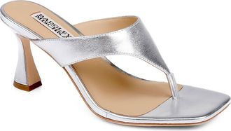 Badgley Mischka Whitley Flip Flop in Silver Metallic at Nordstrom, Size 7.5