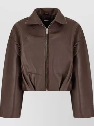 Rotate lamb leather coat