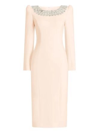Jenny Packham Jacquetta beaded midi dress - Neutrals