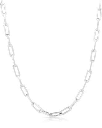 Glaze Jewelry Silver Paperclip Chain Necklace