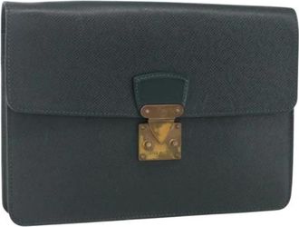 Louis Vuitton Pre-owned Vintage Clutch - Dames - Vintage Clutch - Groen - ONE Size - Leer - Vintage