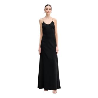 Silvian Heach Ramab Maxi Jurk - Dames - Avondkleed - Zwart - XL - Polyester - Kleedjes