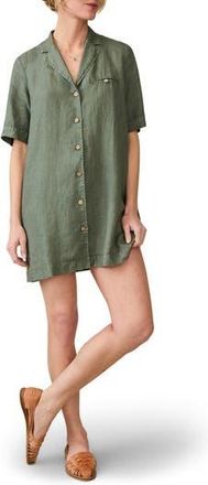 Faherty Paradise Point Linen Shirtdress in Thyme at Nordstrom Rack, Size Xx-Small