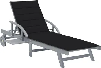 vidaXL Vidaxl - Tumbona De Jard&iacute;n Con Coj&iacute;n Madera Maciza De Acacia