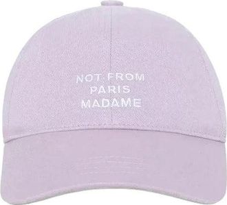 Dr&ocirc;le de Monsieur La Casquette Slogan - unisex - Petten - Paars - ONE Size - Katoen - Accessoires