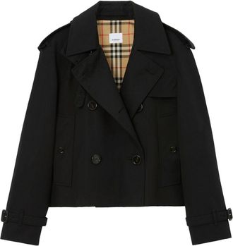 Burberry Cotton Cropped Trench Coat