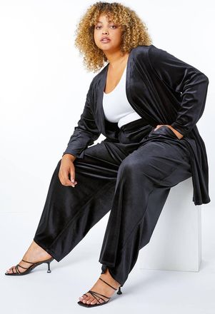 Roman Velvet Wide Leg Trousers